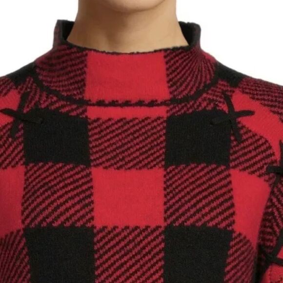 NO BOUNDARIES Juniors’ Pattern Mock Neck Sweater - Picture 4 of 9